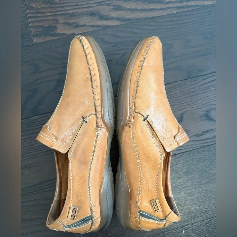 PIKOLINOS San Telmo Brown Leather Loafers Size 42